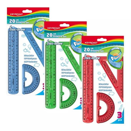 [304569] SET DE GEOMETRIA BENABI FLEXIBLE 3 PIEZAS
