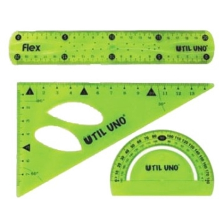 [L70355] SET GEOMETRIA UTIL UNO SUPER FLEX 3 PIEZAS (895024)