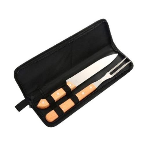 [H75797] SET ASADO UTENSILIOS 2 PIEZAS ESTUCHE