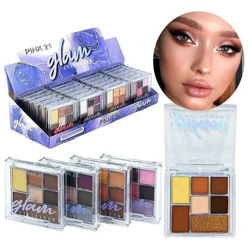 [6952938457682] SOMBRA MAQUILLAJE PINK21 GLAM 7 TONOS