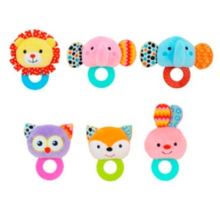 [P76738] SONAJERO WOODY TOYS BABY ANIMALITOS 13 CM CON MORDILLO