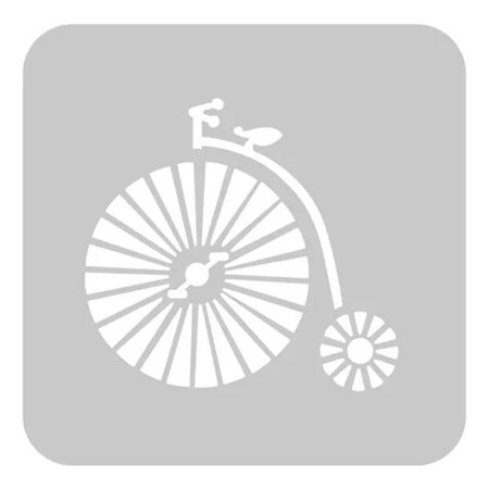 [L76130-2] STENCIL EQ ARTE BICI ANTIGUA 15X15 CM (914)