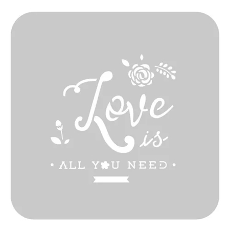 STENCIL EQ ARTE LOVE ROMANTICO 15X15 CM (923)