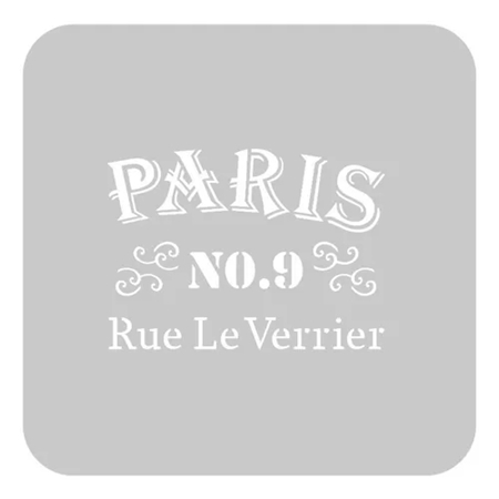 [L76130-7] STENCIL EQ ARTE PARIS N9 15X15 CM (929)