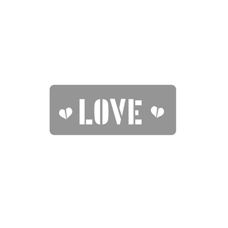 STENCIL EQ ARTE LOVE 4,5X17 CM (297)