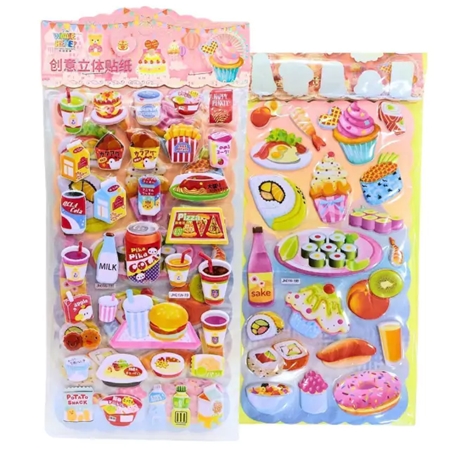 [85380] STICKERS  COLOURS AUTO, ASTRONAUTA, COMIDAS 2 PLANCHAS (25629-25630)