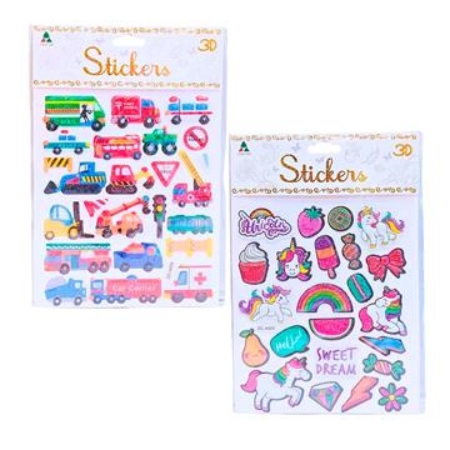 STICKERS  3D 15X23 CM (25627/25609) BLISTER 15X23 CM