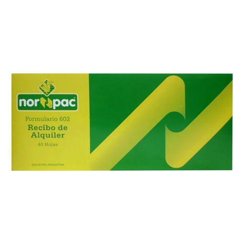 [308546] TALONARIO NOR-PAC RECIBO DE ALQUILER 40 HOJAS (602)
