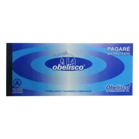 [308217] TALONARIO OBELISCO PAGARE 40 HOJAS (275)