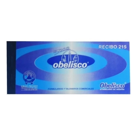 [308211] TALONARIO OBELISCO RECIBO MIGNON 40 HOJAS (215)