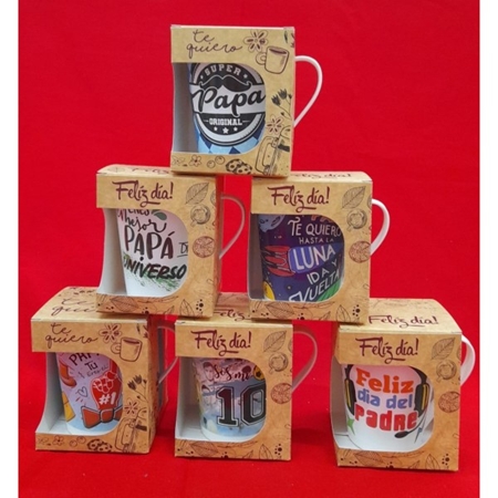 TAZA PLASTICA CAJA DECO
