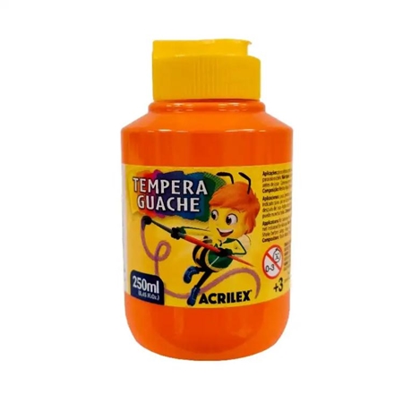 [302561-10] TEMPERA ACRILEX GUACHE NARANJA 250 GR