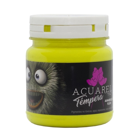 TEMPERA ACUAREL AMARILLO FLUO 250 GR