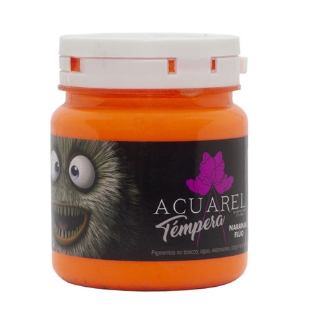 [302562-4] TEMPERA ACUAREL NARANJA FLUO 250 GR