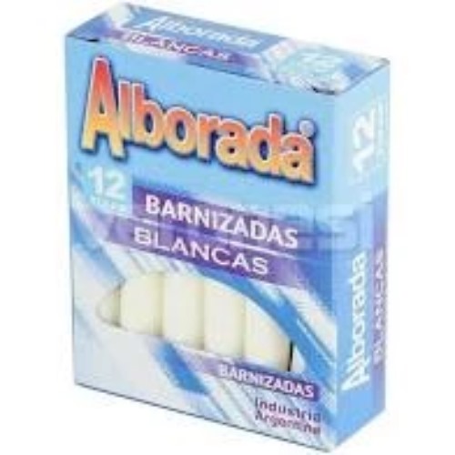 TIZA ALBORADA BLANCA 12 UNID.