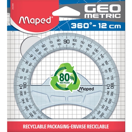 [304644-1] TRANSPORTADOR MAPED 360° 12 CM