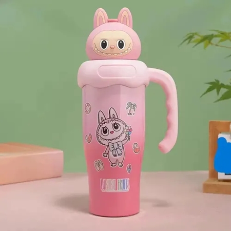 VASO LABUBU 900 ML TERMICO, TAPA DE SILICONA