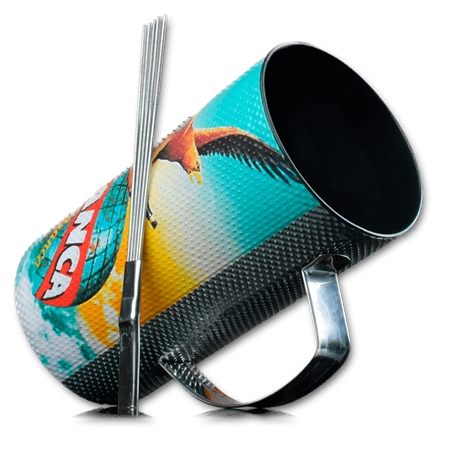 [B0009001] VASO GUIRO PLOTEADO 750 ML