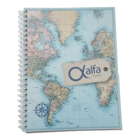 CUADERNO ALFA 84 HOJAS ESPIRAL CUADRICULADO