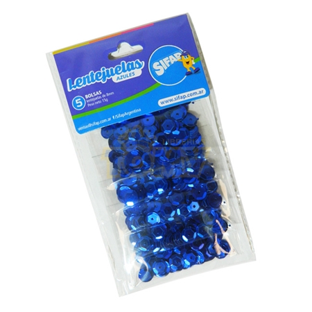 LENTEJUELAS SIFAP 18 MM AZUL 3 GR