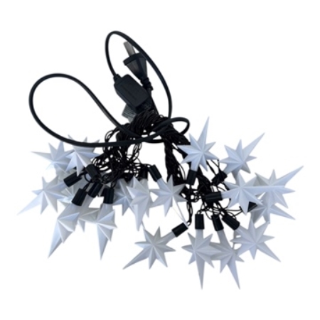 [88072] LUCES LED GUIRNALDA ESTRELLAS 20 LUCES X 6M CALIDA (65597)