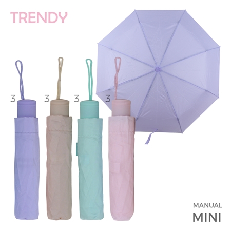 PARAGUAS TRENDY DAMA POLIESTER LILA (6243)