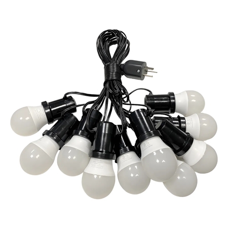[70501] GUIRNALDA LUCES CON LAMPARAS, 220 V CALIDA 10 METROS