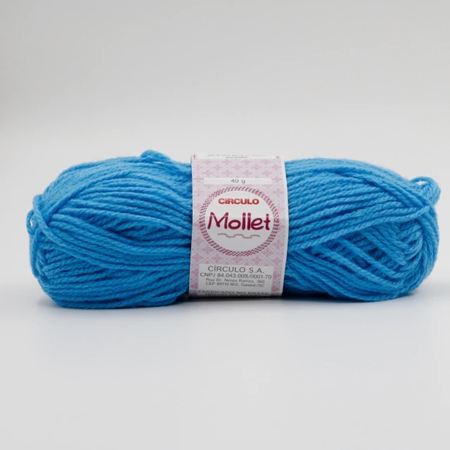 [374385.2] LANA MOLLET 3/6 AZUL 40 GR (0786)