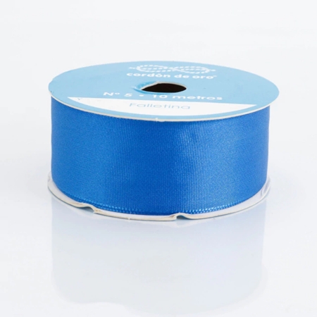 [120353.12] CINTA FALLETINA CORDON DE ORO N°5, 25 MM AZUL FRANCIA 1 METRO