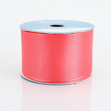 CINTA FALLETINA CORDON DE ORO N°9, 40 MM CORAL 1 METRO
