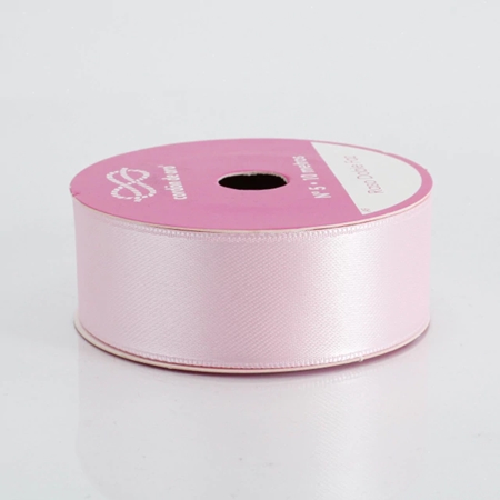 CINTA RASO CORDON DE ORO N°5, 25 MM ROSA 1 METRO