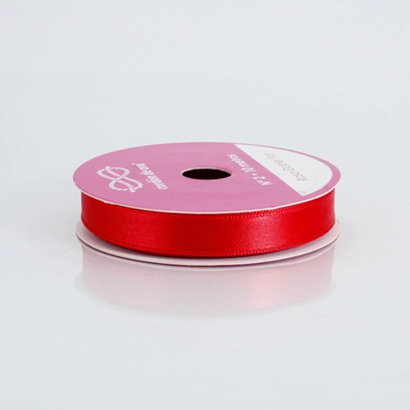 CINTA RASO CORDON DE ORO N°2, 10 MM ROJO 1 METRO