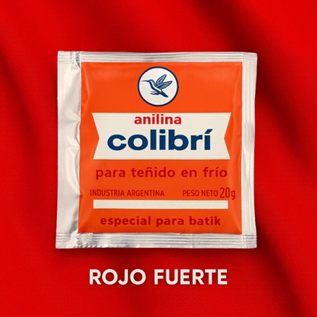 [100090.01] ANILINA TEÑIR EN FRIO COLIBRI ROJO FUERTE 20 GR SOBRE