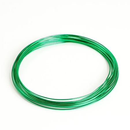 [100123.25] ALAMBRE CBX 1MM ALUMINIO COLOR VERDE BRILLANTE 5 METROS