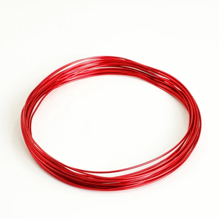 [100123.23] ALAMBRE CBX 1MM ALUMINIO COLOR ROJO 5 METROS