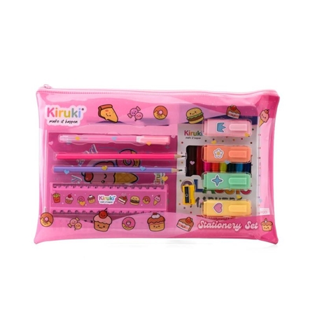 SET ESCOLAR KIRUKI 20X32 CM 20 PIEZAS (300001) SOBRE