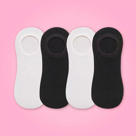 [T68454.1] MEDIAS INVISIBLE FLOYD LISA 36-40 MUJER BLANCO / NEGRO (MJ-13)