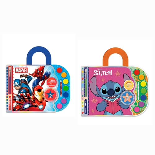 LIBRITO CON ACUARELA VERTICE SPIDERMAN / STITCH (DDN25) BLISTER