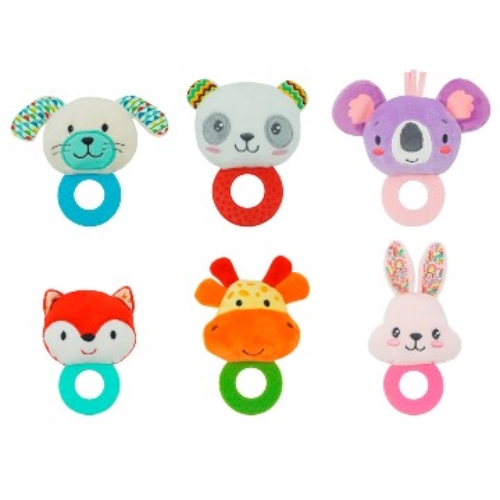 SONAJERO WOODY TOYS ANIMALITOS 13 CM CON MORDILLO (WT3025)
