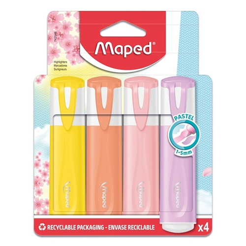 RESALTADORES MAPED PASTEL 4 UNID. (742546)