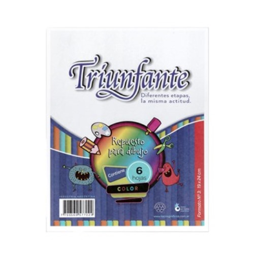 [L18341] REPUESTO PARA DIBUJO TRIUNFANTE COLOR N° 3 6 UNID. 118 GR