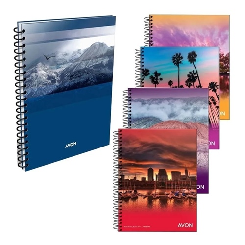 CUADERNO AVON A4 T/FLEX ESPIRAL RAYADO 65 GR
