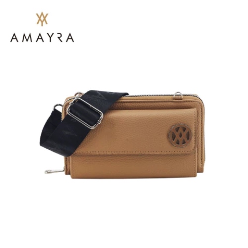 [88063.2] BANDOLERA AMAYRA PORTACELULAR P.U. CAMEL (67.B994.2)