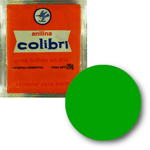 [100090.10] ANILINA FRIA COLIBRI VERDE BRILLANTE 20 GR SOBRE