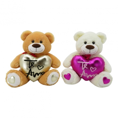 PELUCHE WOODY TOYS OSO CON CORAZON "TE AMO" 37,5 CM (WT004)